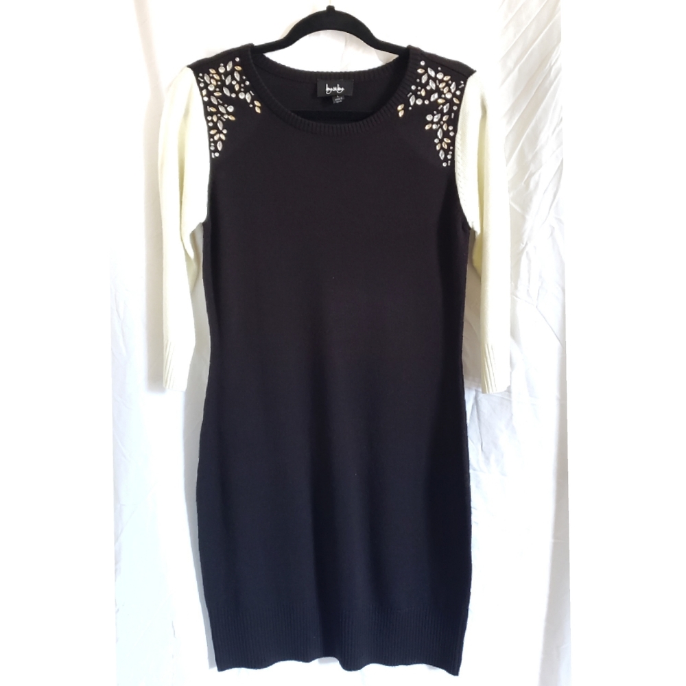 Black and White Sweater Dress Size L NWOT